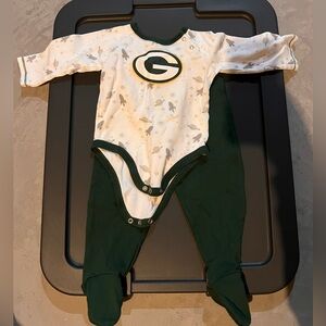 NFL Green Bay Packers Infant Bodysuit - White and Green